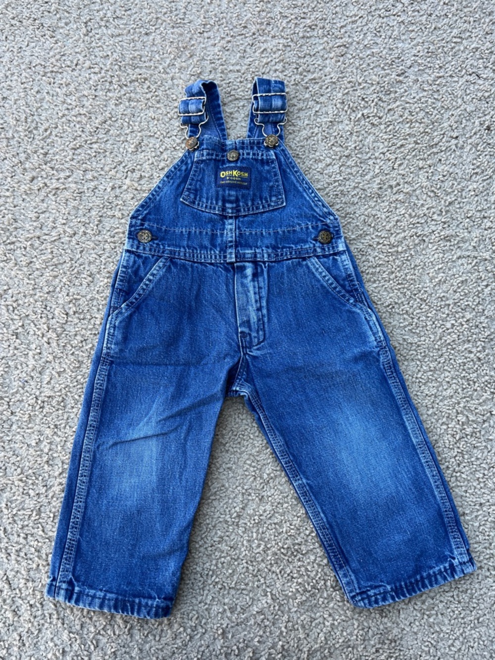 Vintage 80s 2T Osh Kosh B'Gosh Vestbak Denim Jean Overalls Boys Made in USA 90s